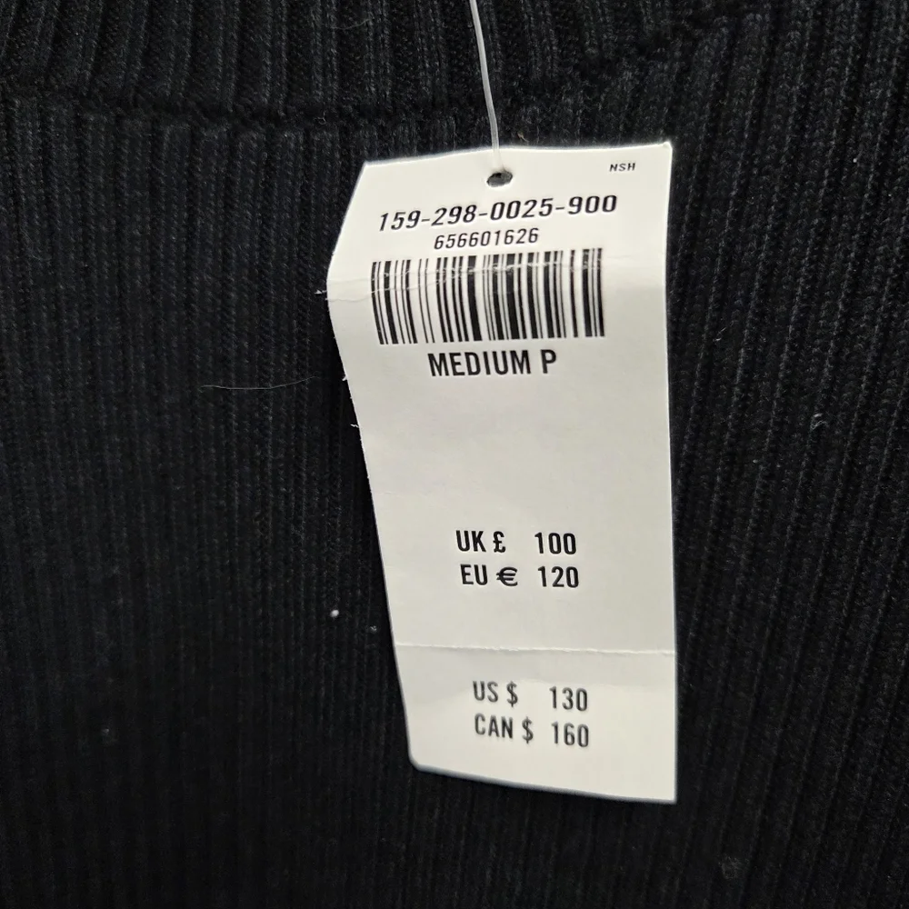 Abercrombie & Fitch HFR Nicole Benefield Black Sweater Maxi Dress Medium Petite